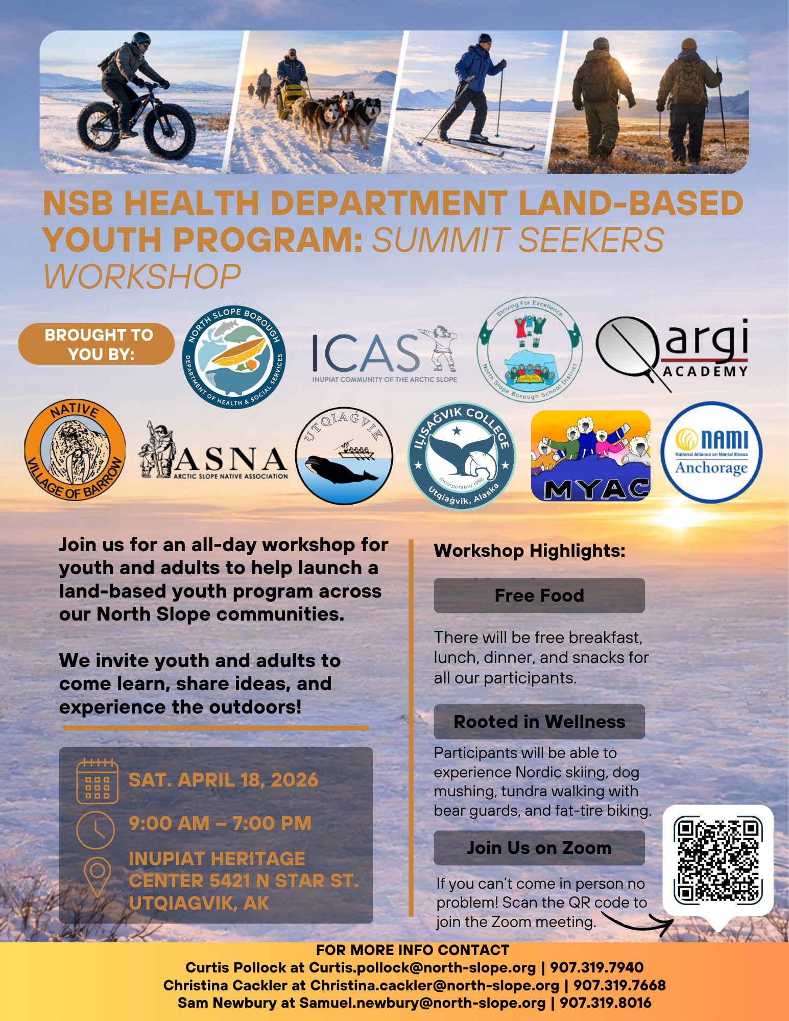 NSB Health Department Summit Seekers Workshop Banner